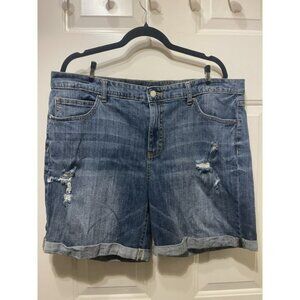 Jennifer Lopez Denim Jean Shorts Size 16 Boyfriend Short